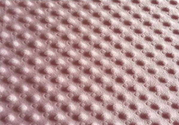 Tkanina minky w kolorze jasnym różowym
